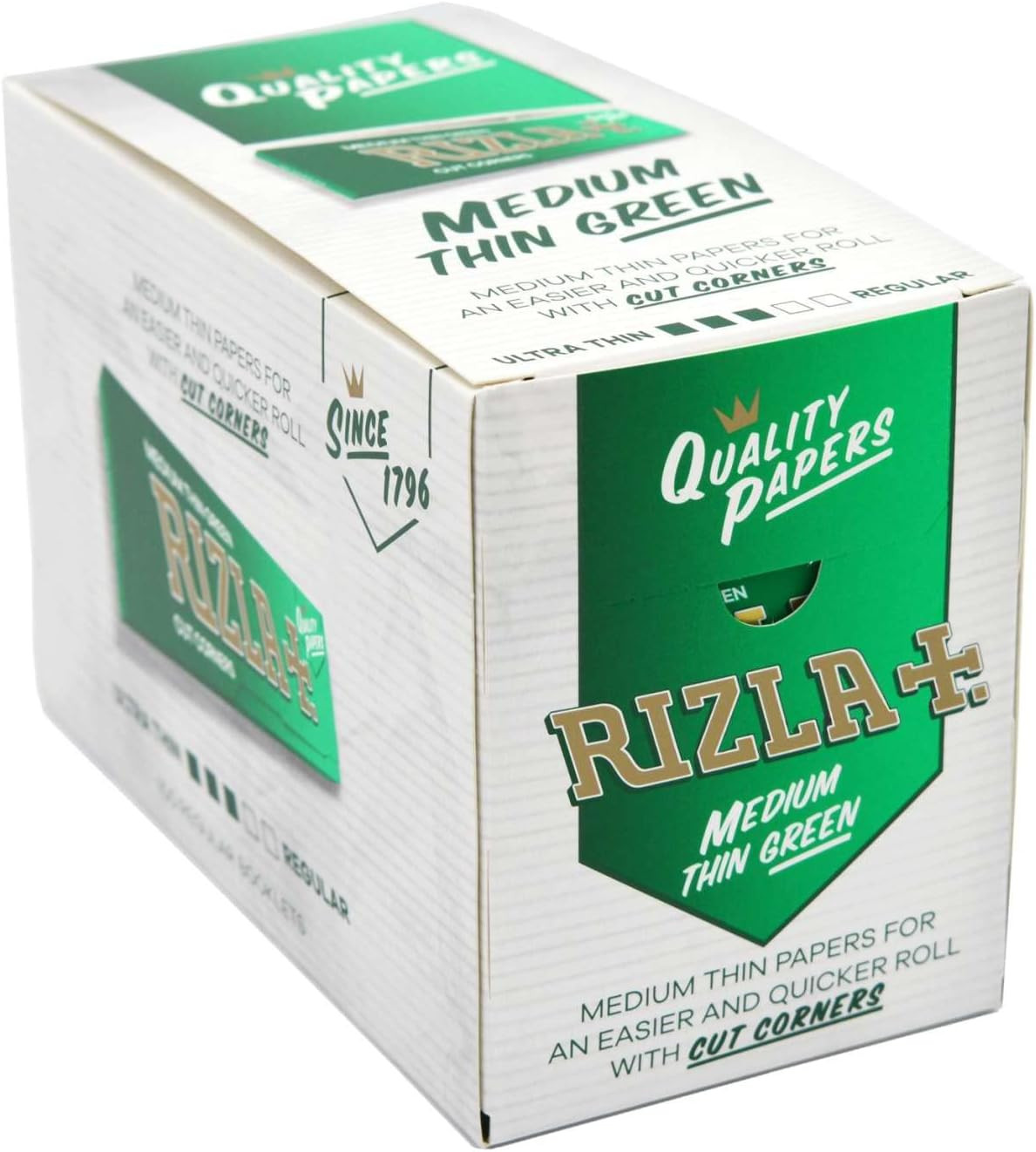 Green Cigarette Rolling Papers 100 Booklets