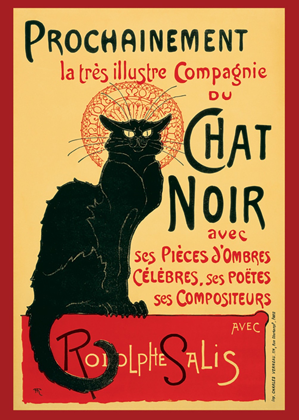 Le Chat Noir - Art Nouveau Advertising Poster (Montmartre, Paris) (24" x 36")