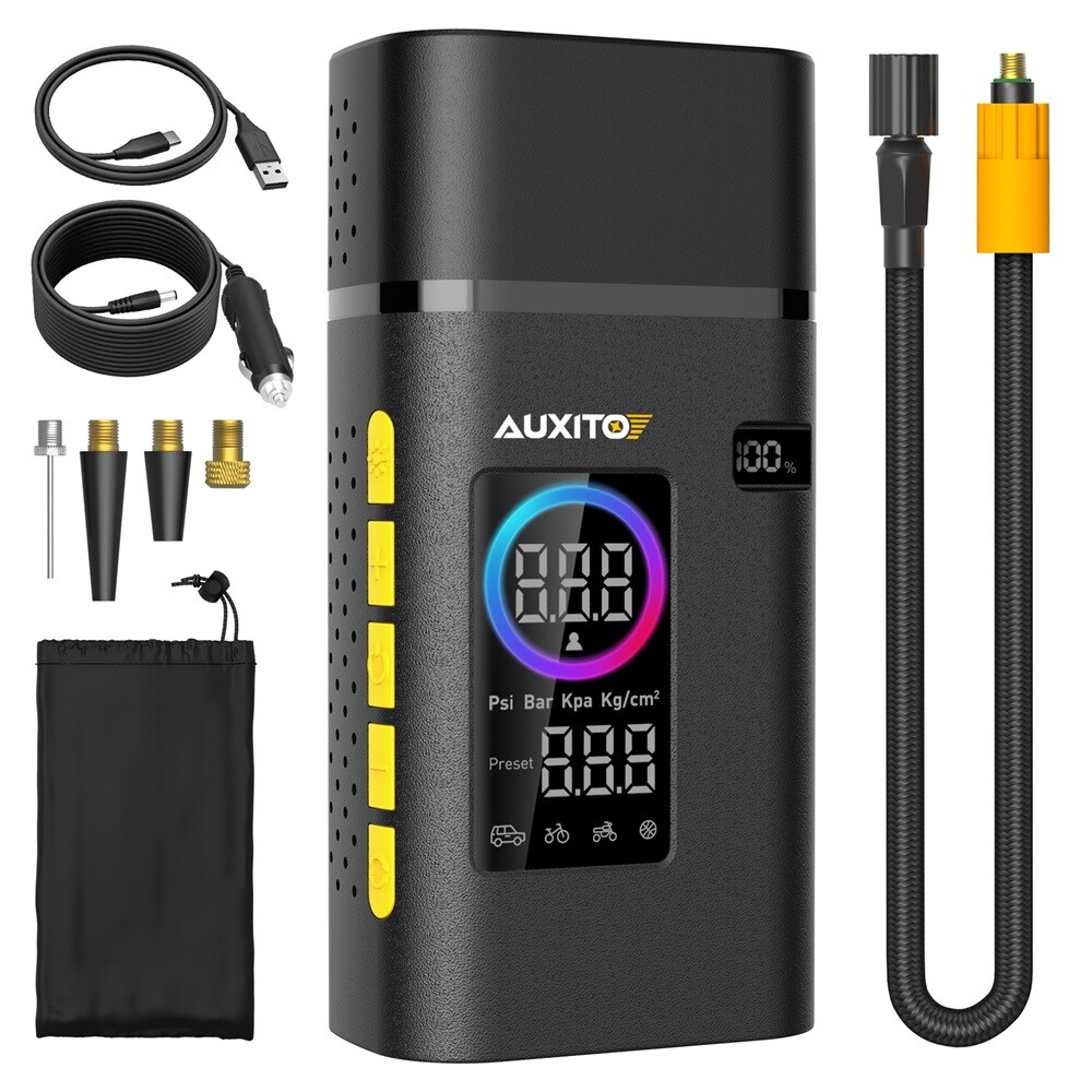 AUXITO A501 Portable Air Electric Pump Compressor Digital Inflator 150PSI Tire