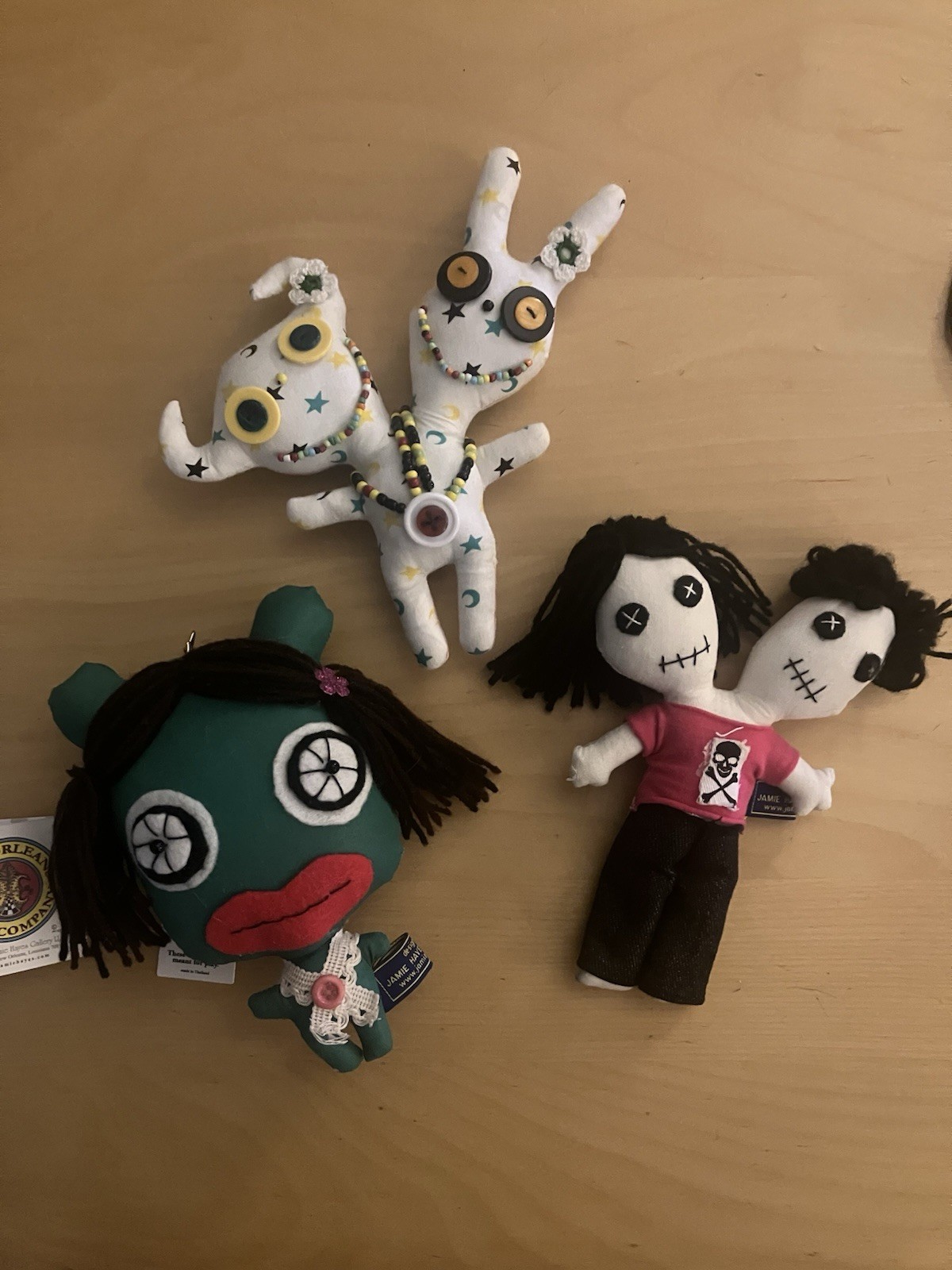Lot of Jamie Hayes Gallery Fabric Voodoo Dolls