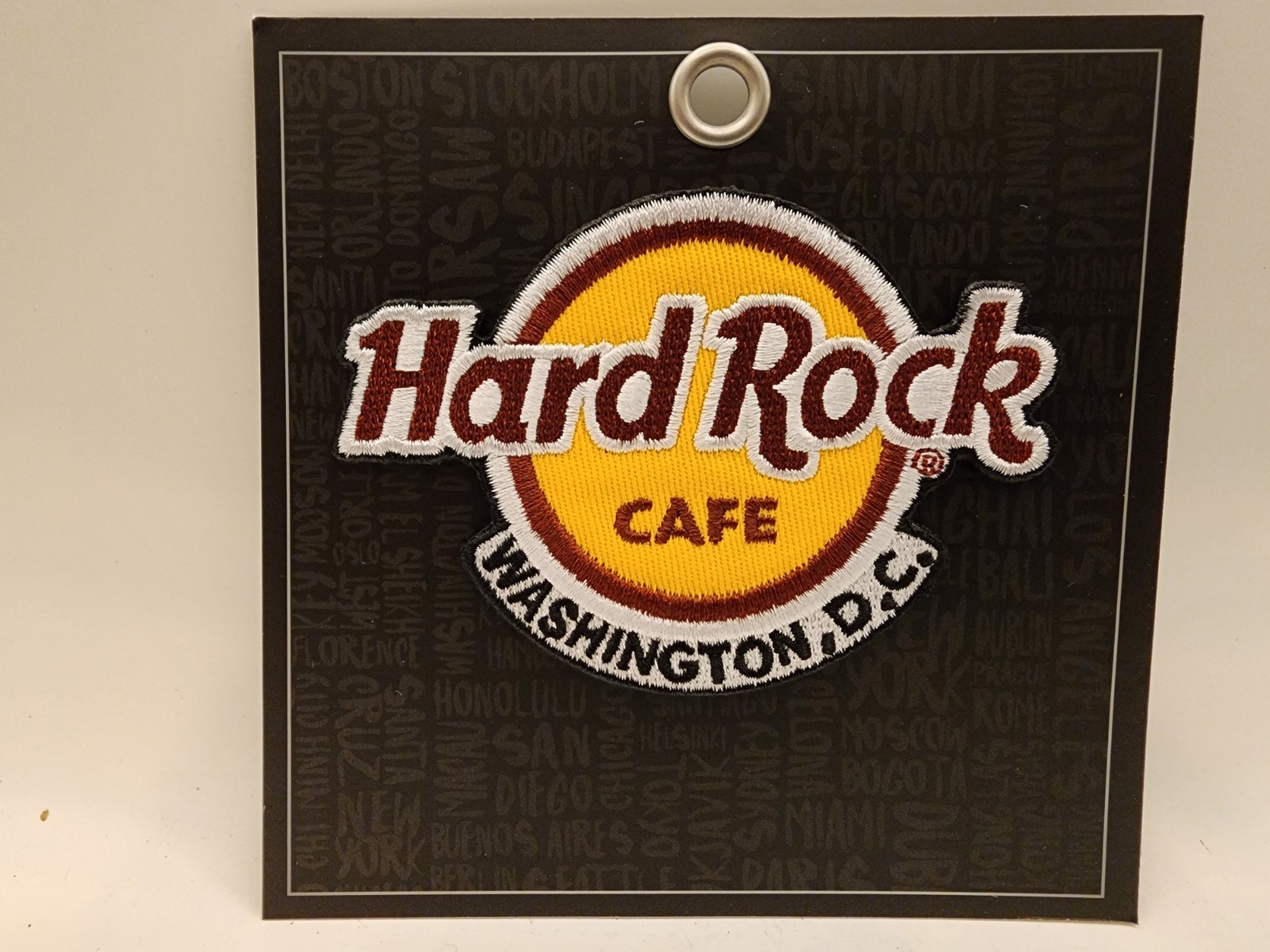 HARD ROCK CAFE, Washington. D.C., CLASSIC LOGO, IRON-ON PATCH