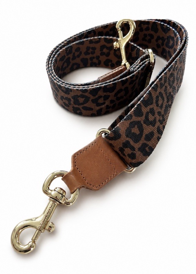 Boulevard Leopard Print Adjustable Replacement Purse Strap Gold Crossbody