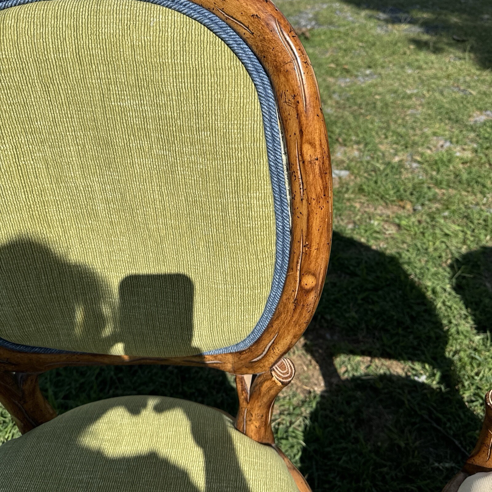 Casa Stradivari Dining Chairs Lot Of 3 Fabric Damaged And Wood Scuffed CPU ONLY