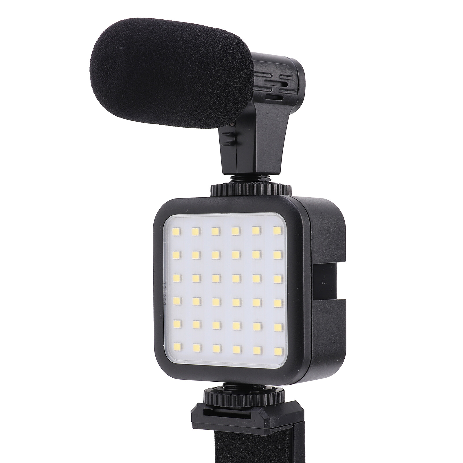 Smartphone Video Vlogging Kit with Tripod+LED Light+Microphone+Remote Control