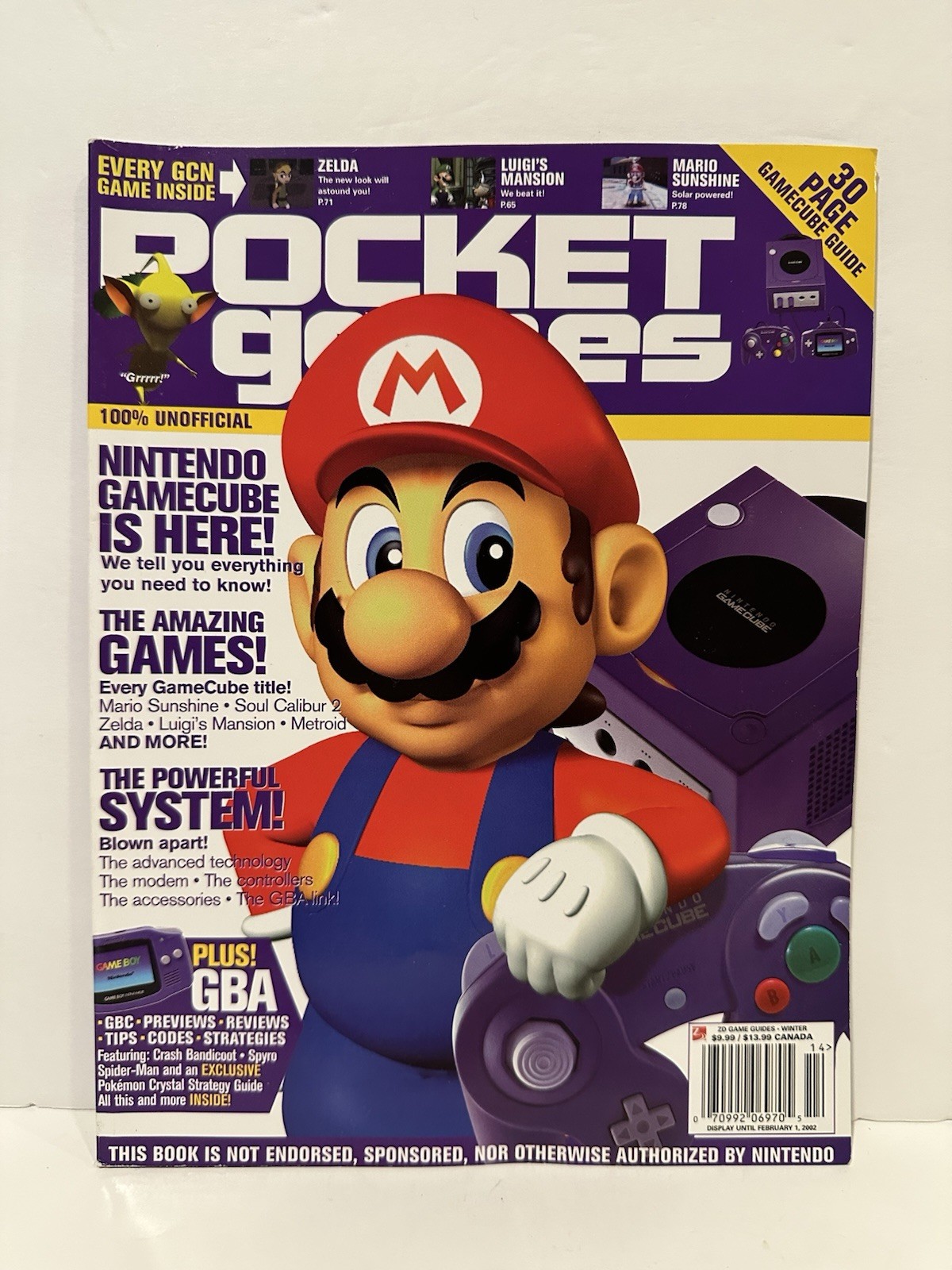 Pocket Games Magazine Nintendo Gamecube Guide GCN Games Winter 2001 Vol 7 MARIO