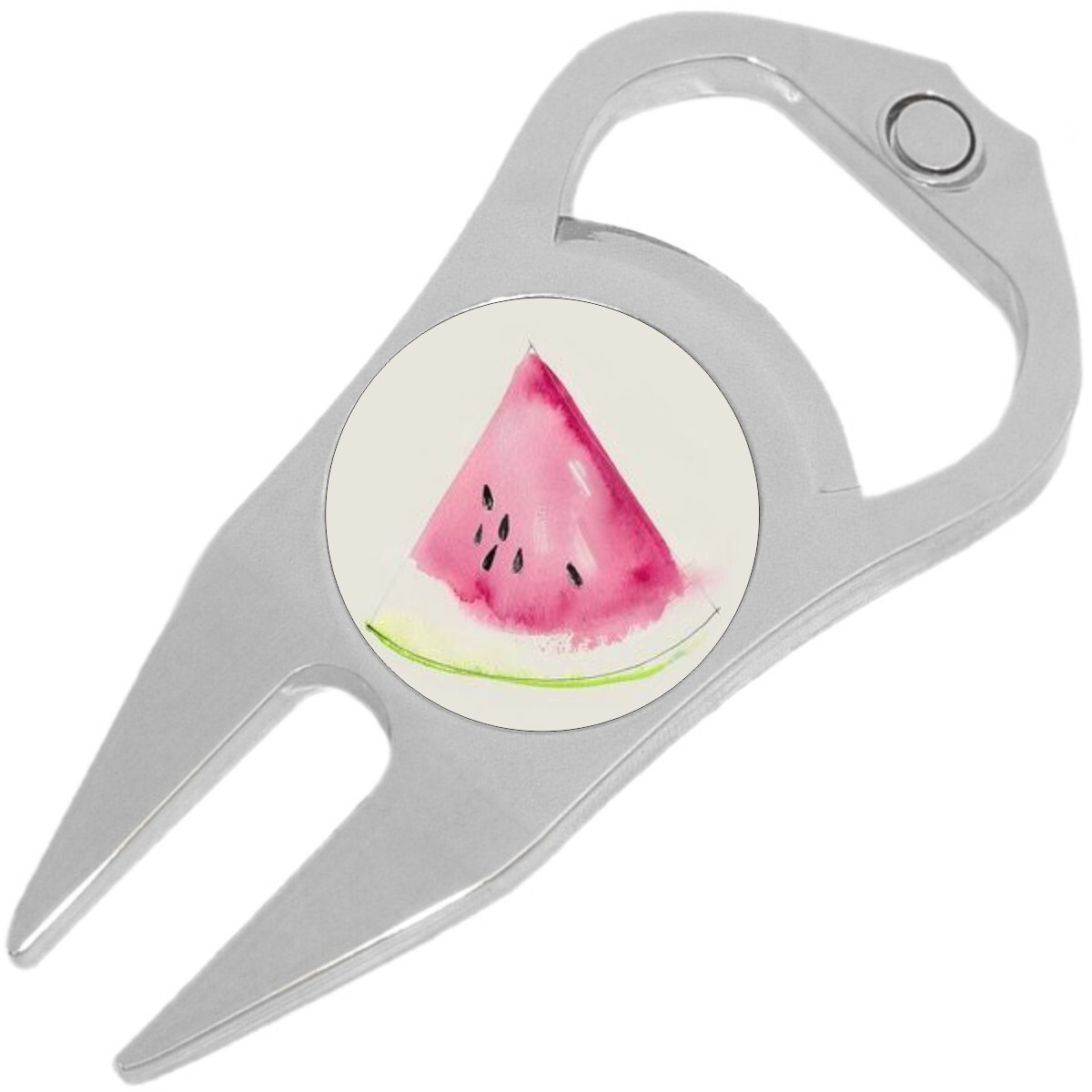 Watermelon Golf Ball Marker Divot Repair Tool Bottle Opener
