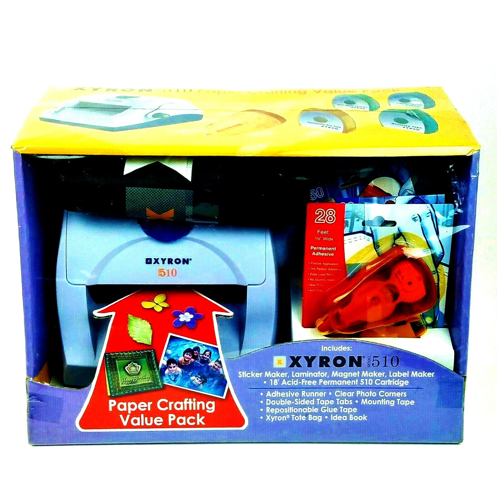 Xyron Model 510 Machine Cartridge Bundle Sticker Maker Lamination Label Magnet