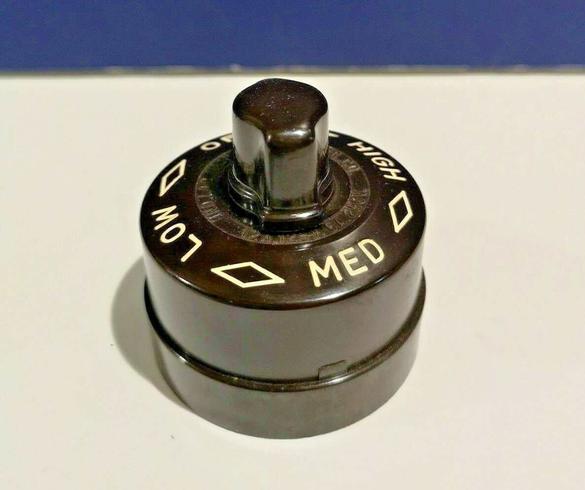 2.25" BROWN 4-Position SURFACE Rotary SWITCH Series Parallel VINTAGE NEW 7009