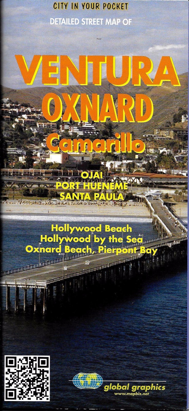 Detailed Street Map of Ventura, Oxnard & Camarillo, California, by Global Graphi