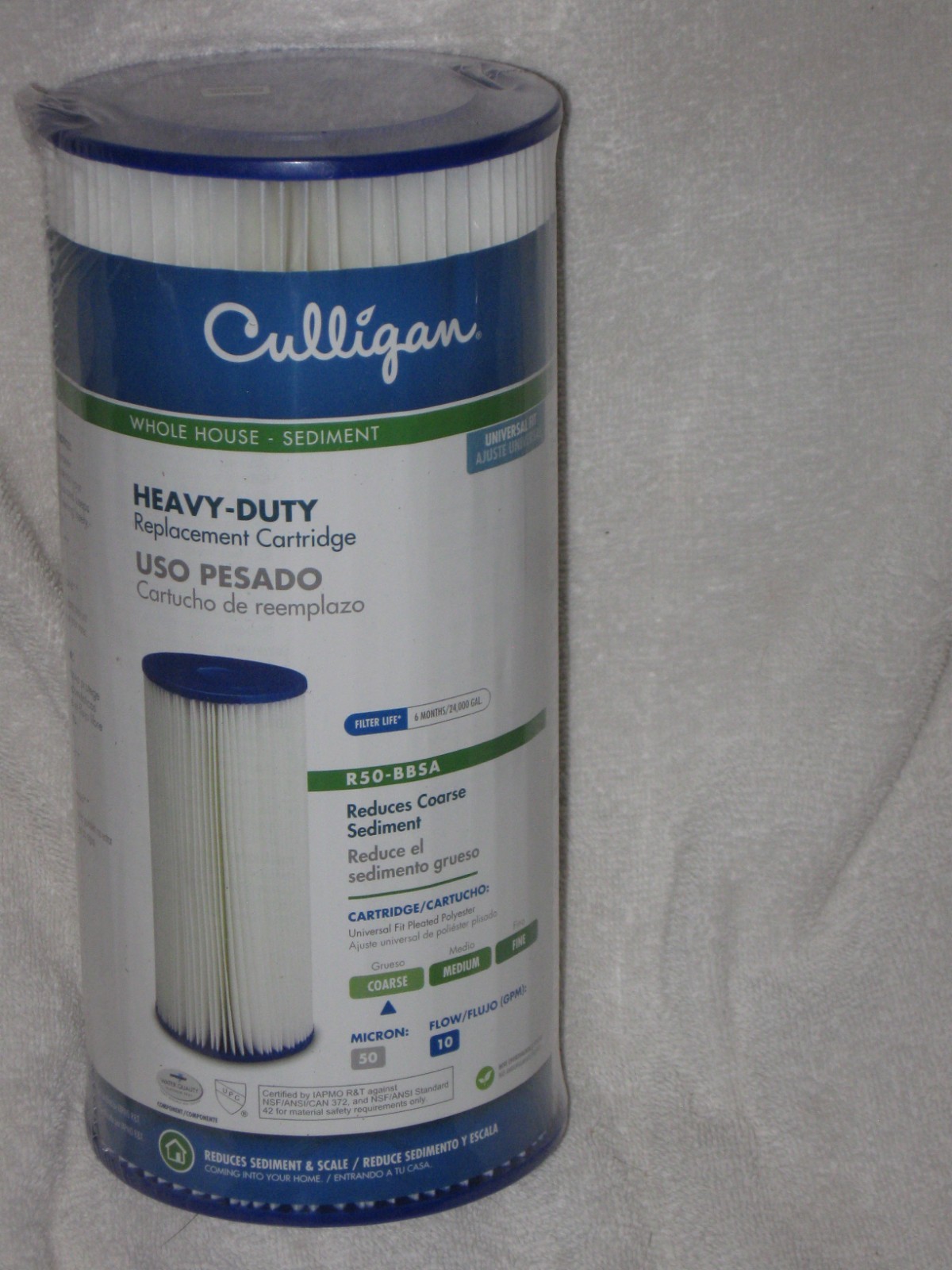 Culligan R50-BBSA Heavy Duty Cartridge Whole House Sediment Universal Fit