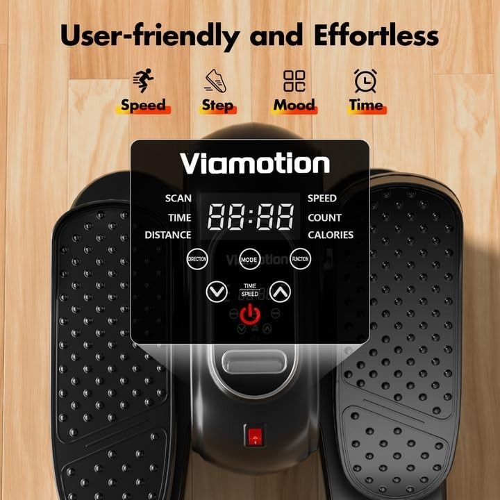Under Desk Elliptical Machine,Quiet Pedal Exerciser with Remote Control,12 Speed