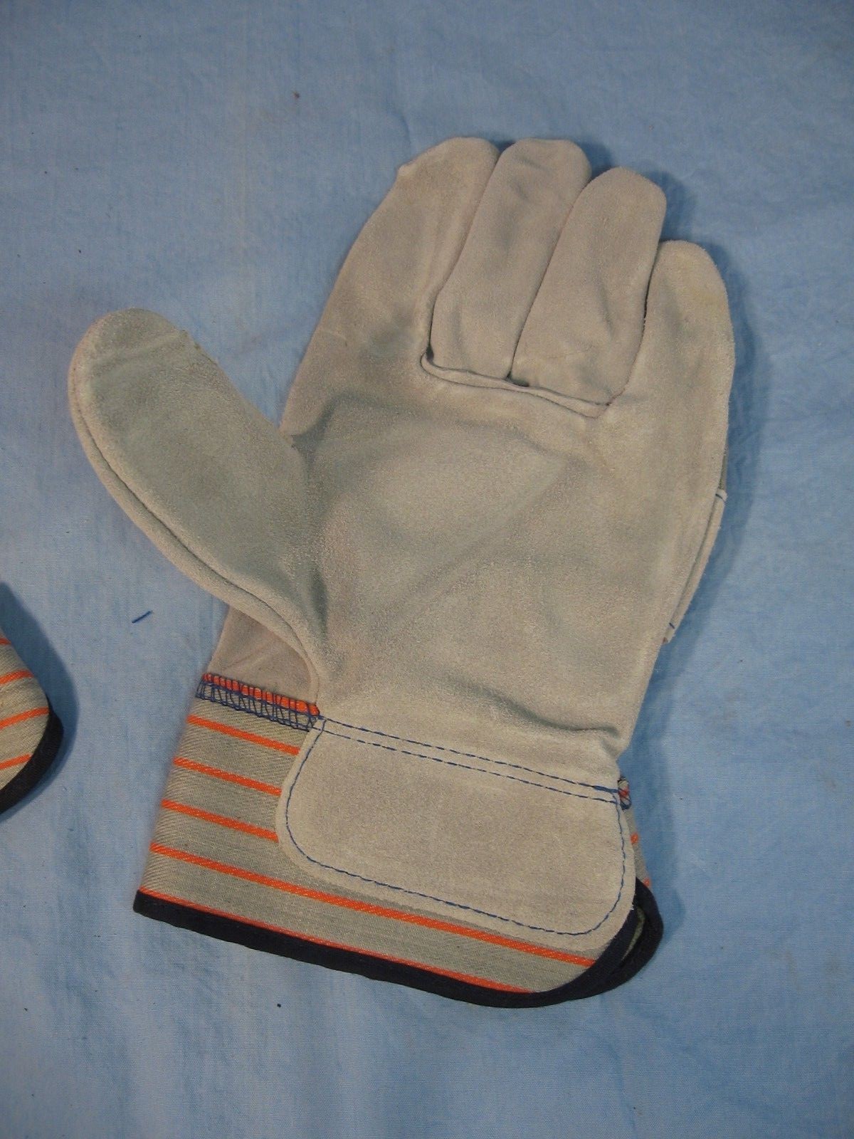 New Double Palm Split Leather Work Glove Size Large
