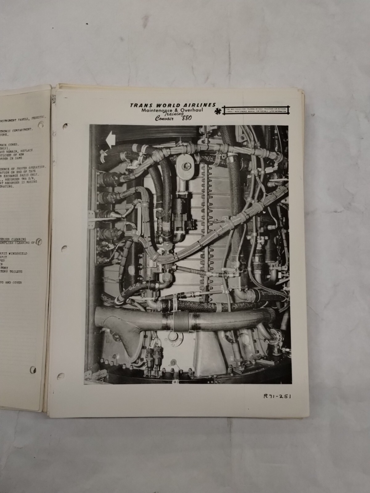 Trans World Airlines Convair 880 Maintenance Study Guide-Original