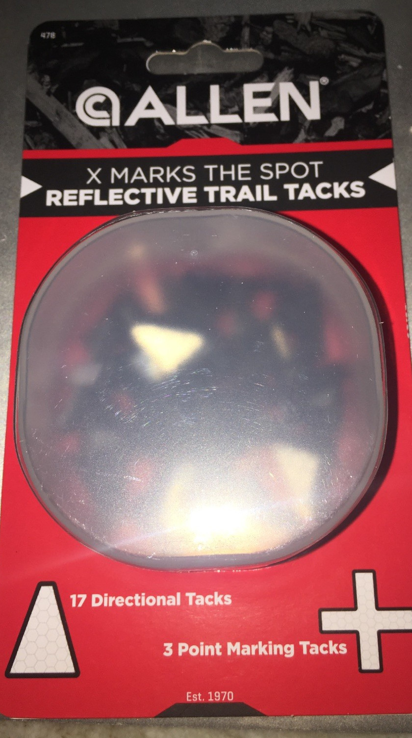 Allen X Marks the Spot Reflective Surface Trail Tacks with Storage Case-1pk 20pc