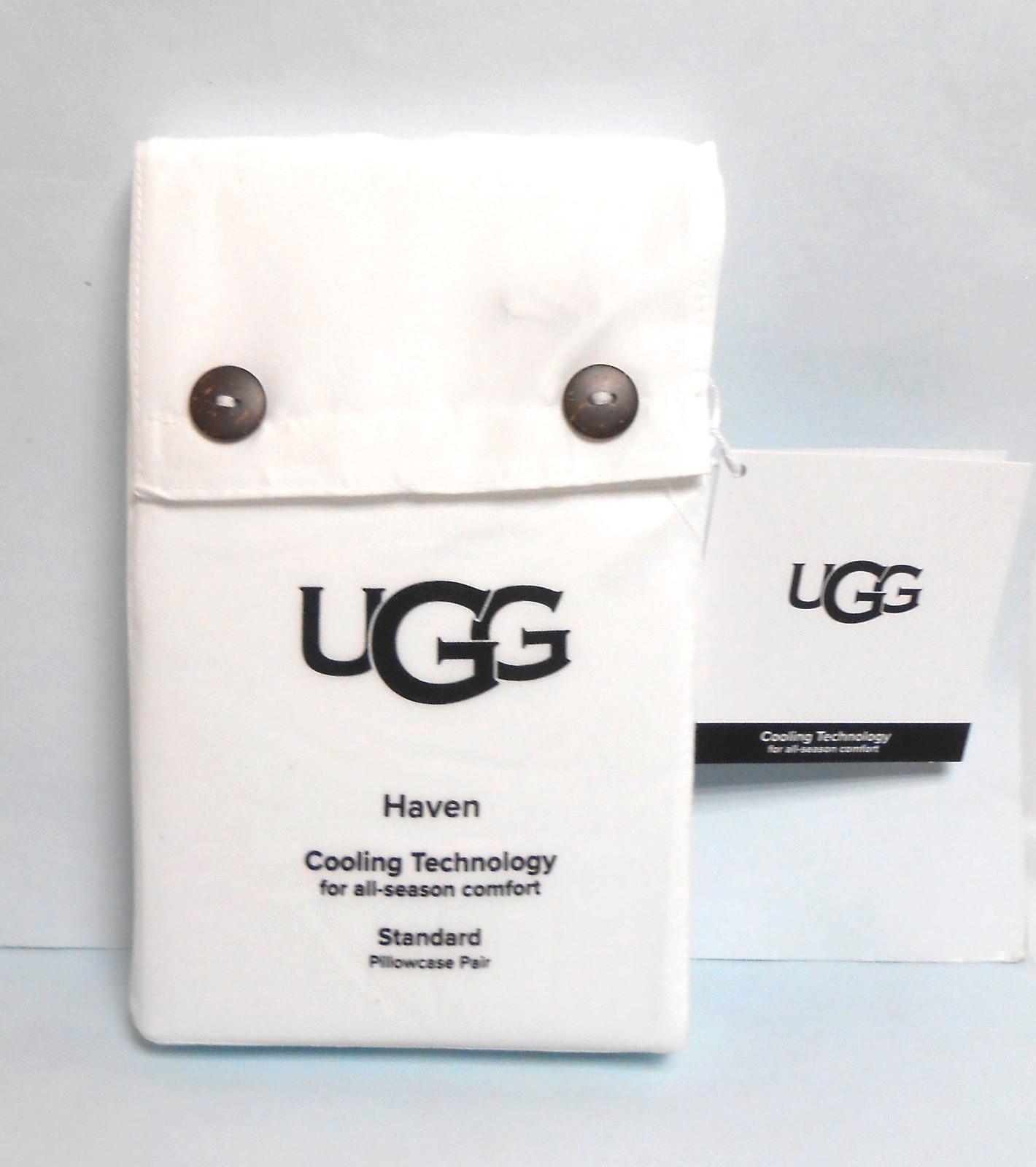 UGG Cooling Technology Standard Pair (2) White Pillowcases HAVEN