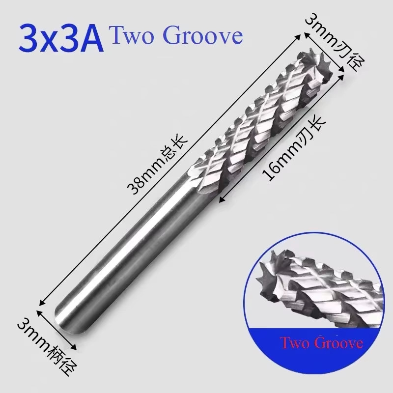 Tungsten Carbide Rotary File Hard Alloy Rotary Bur Drill Bit 3Mm Shank Engraving