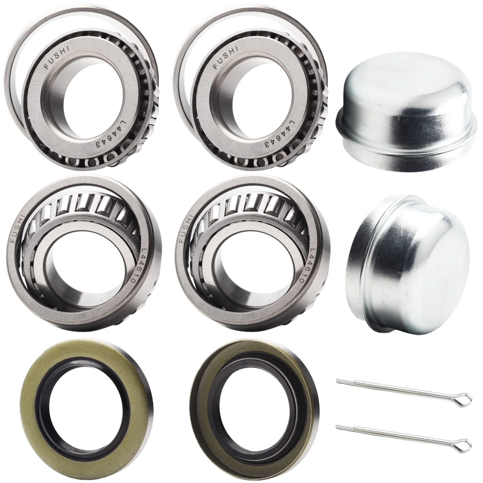 2 Set Fits for 1'' Axles Trailer Wheel Hub Bearings Kit,...