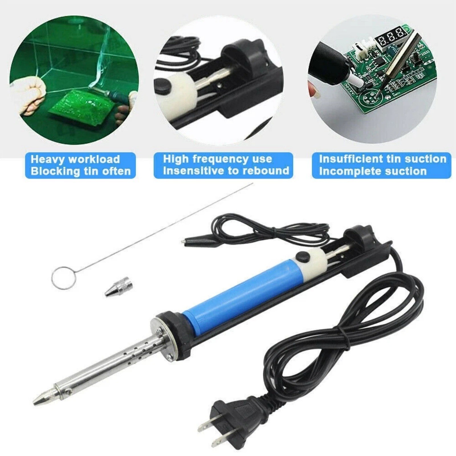 Electric Solder Extractor Pump Desoldering Vacuum Tool for Electronic Components