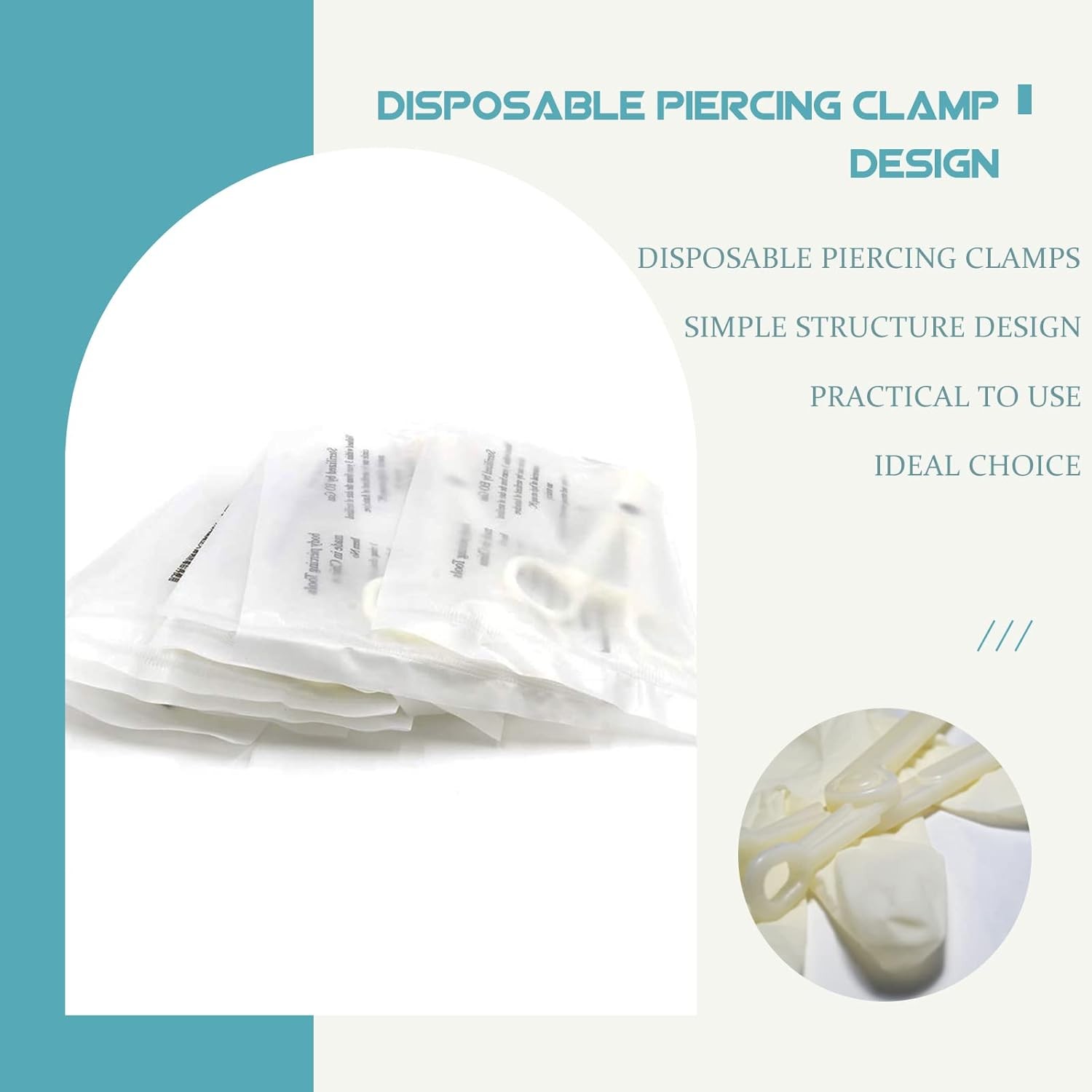 WZPB Disposable Piercing Clamps - 25Pcs Forceps size 1