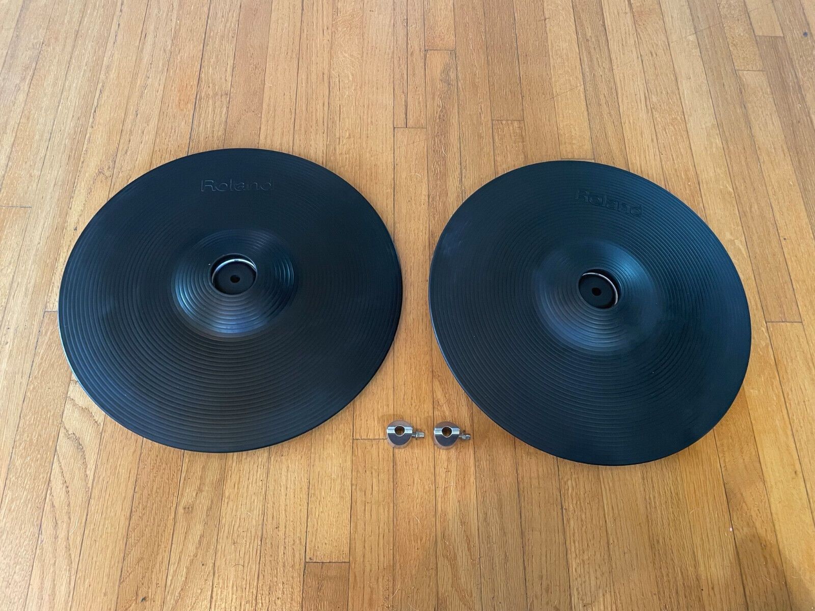 TWO Roland CY-13R V-Drum 13" Triple Zone Ride Cymbal 15 12 r/c with ANTI SPIN