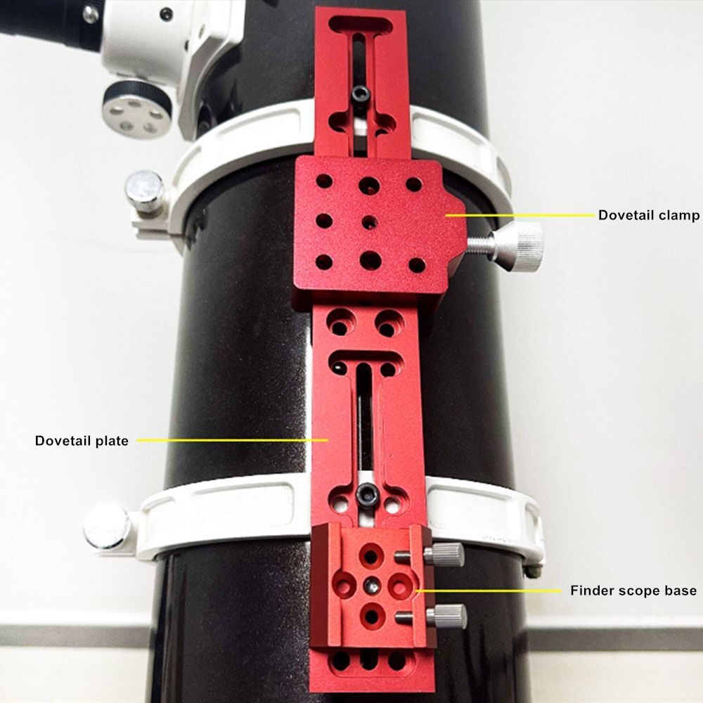 Finder Scope Base Dovetail Clamp Flat Bottom Guide Scope Mount with 1/4 Thread