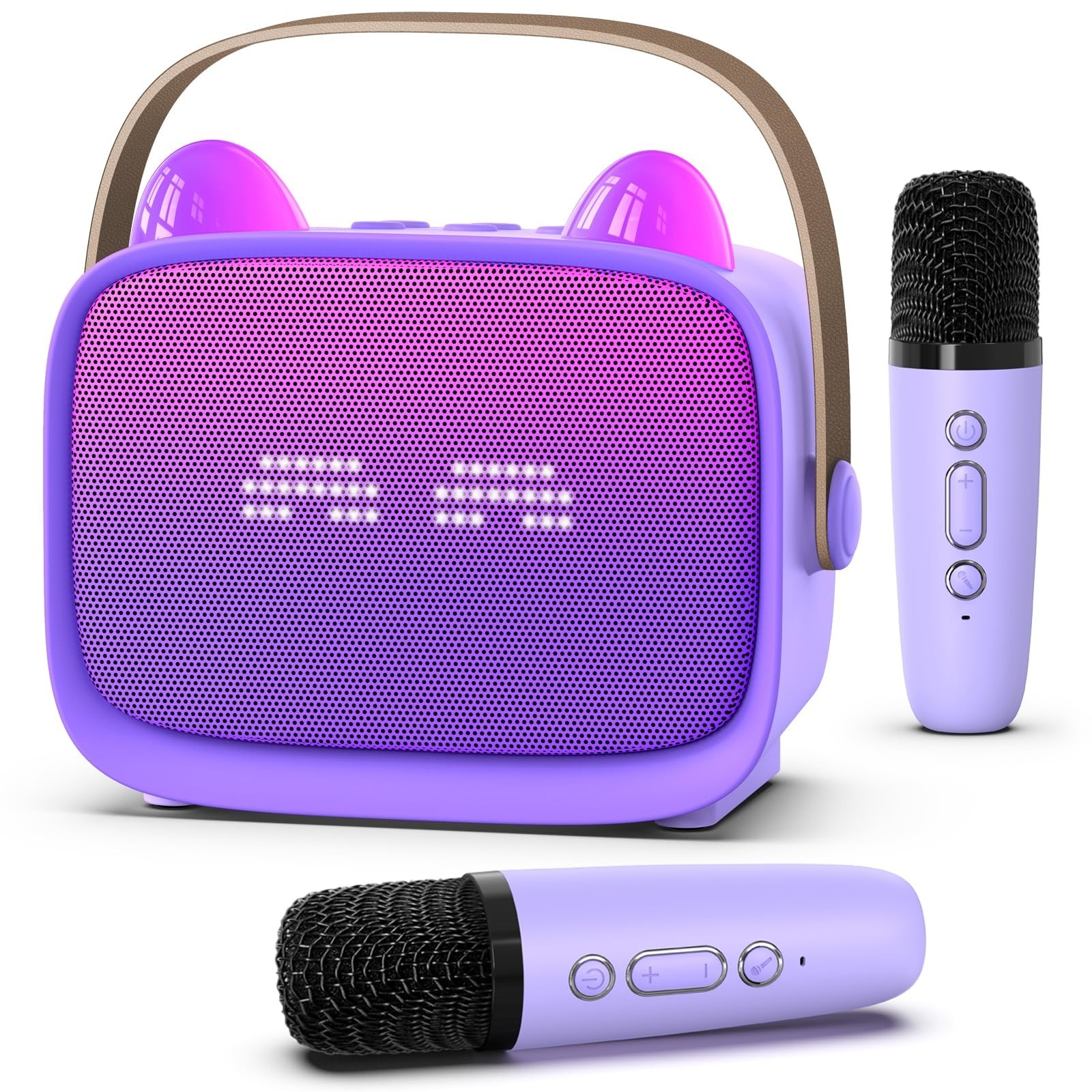 Upgraded Mini Karaoke Machine Toy for Kids, Portable Bluetooth Speaker with 2...