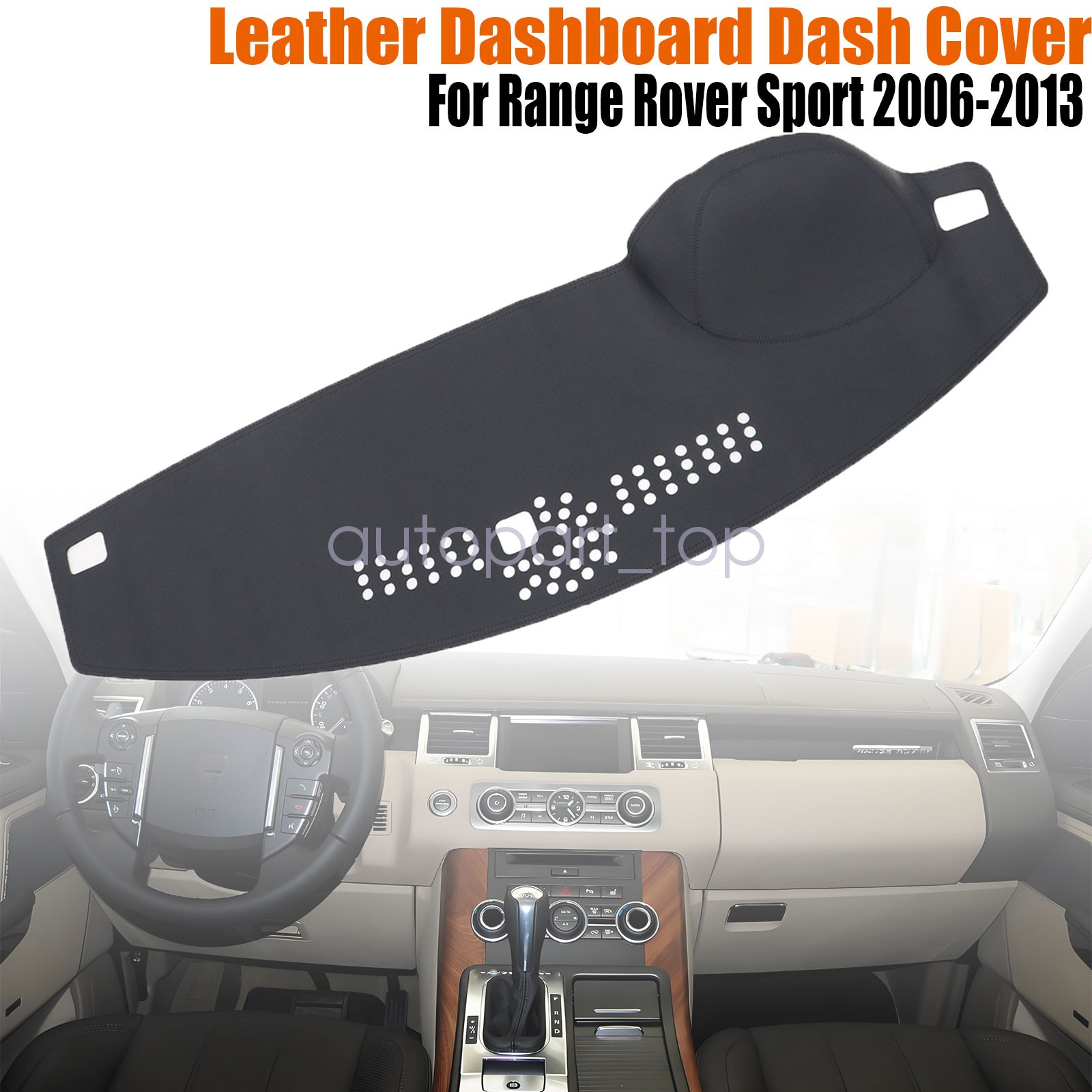 Leather Dashboard Dash Cover Dashmat Mat Carpet Fits 2006-2013 Range Rover Sport