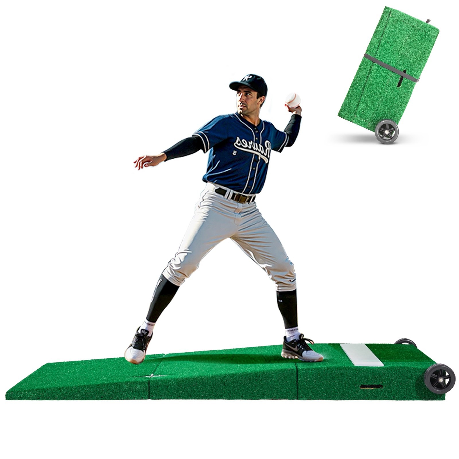 Pitching Mound, Portable Baseball Pitcher's Mound, 90 in IIndoor Outdoor Pitchin