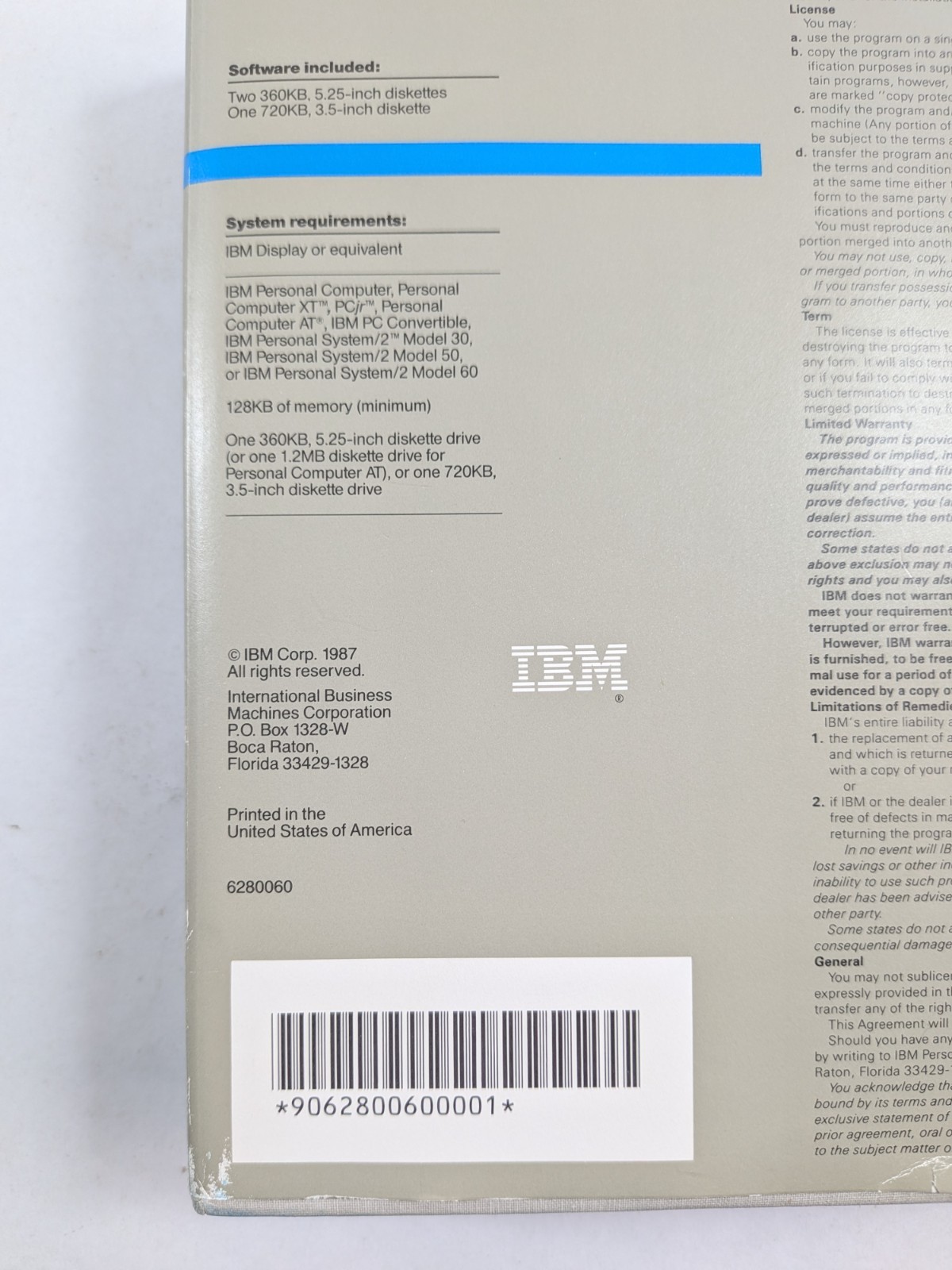 IBM Disk Operating System DOS Version 3.30 Big Box Software 3.5 & 5.25" Disks