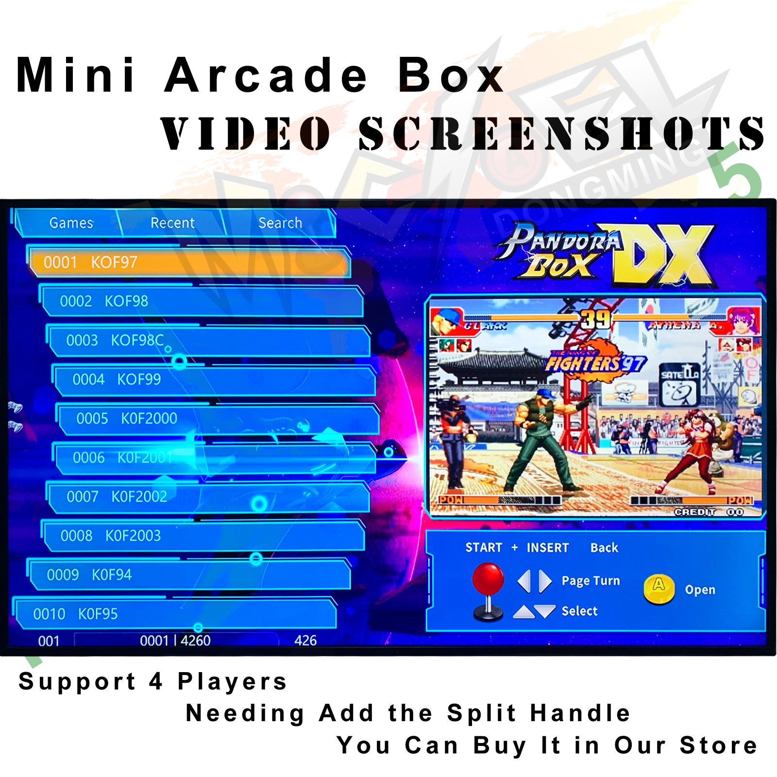 4260 Games 720P Pandora's Box DX Mini Arcade with Wireless Handle Controller