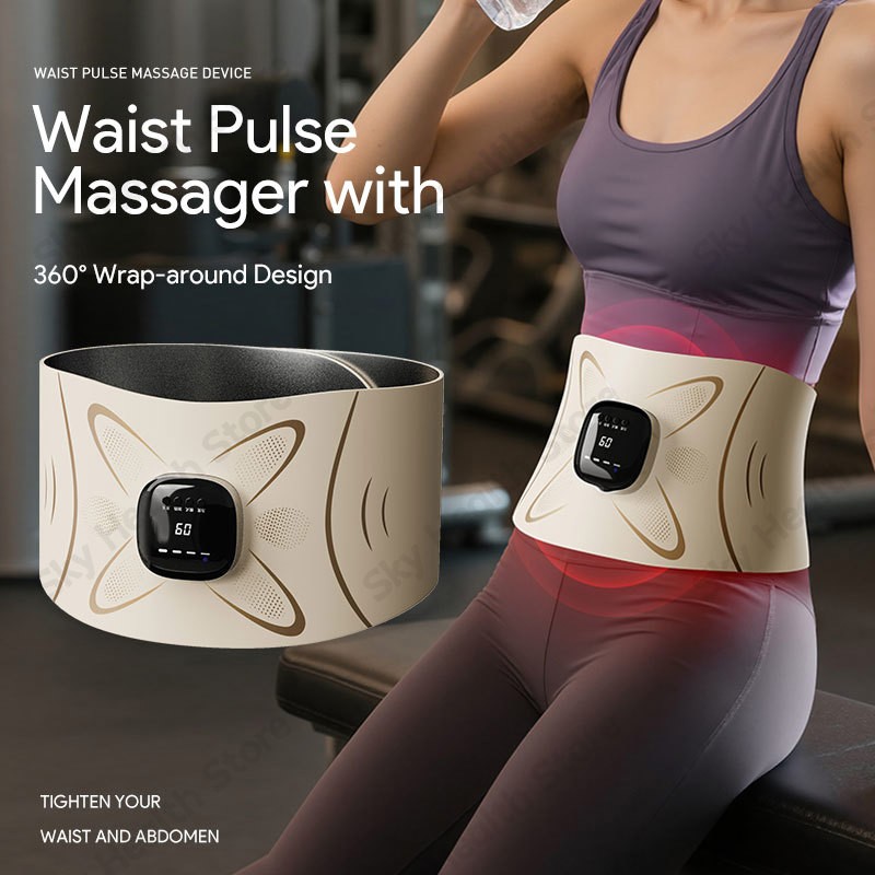 Ab Stimulator Muscle Toner - Heating & Massage Functions，Abdominal Toning Device