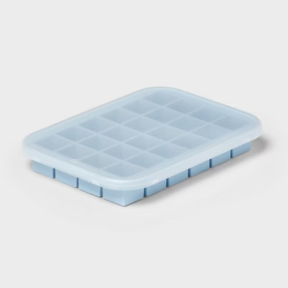 Silicone Ice Cube Tray with Lid Blue - Room Essentials