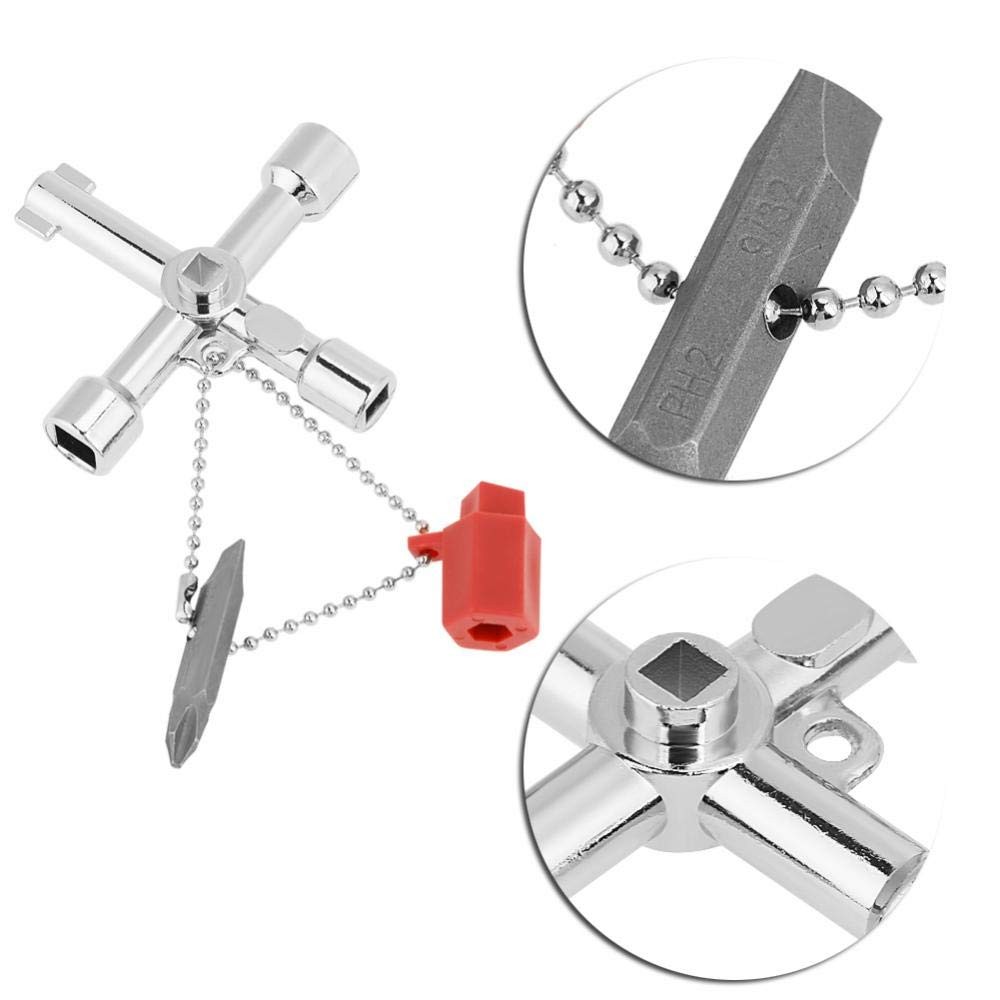10pcs Universal Intersect Key Multifunctional 4 Way Intersect Key Wrenches fo...