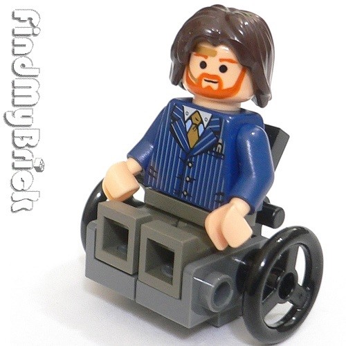 BM007 City Young Professor Minifigure with wheelchair NEW