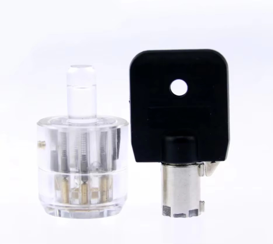 Locksmith 7 Pin Plum Lock Transparent View Padlock Training Skill Lock Blue
