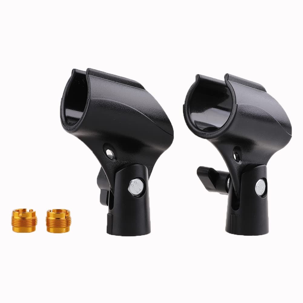 2PC Stands Black Mic Clip for Microphone Mic Clip Holder for Mic Stand with 5