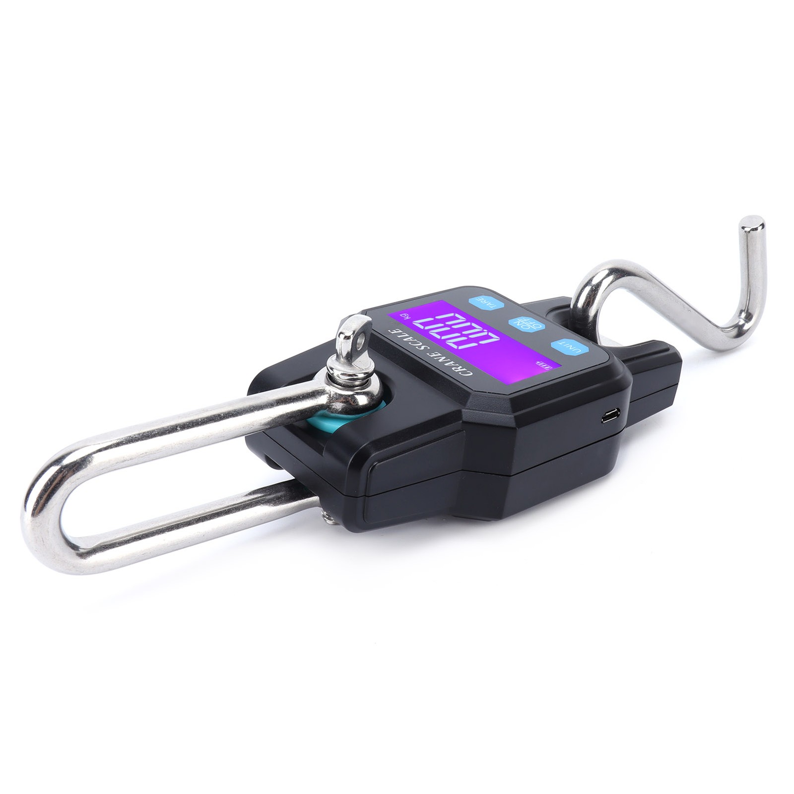 (Black)WH-C06 Rechargeable Digital Hanging Scale Mini Crane Scale Electronic US
