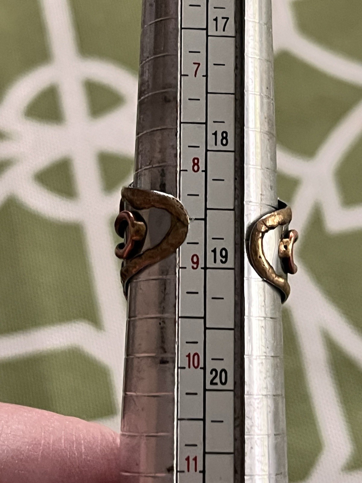 Black Onyx Stone Cuff Ring Adjustable Boho Handcrafted Mixed Metal Ring