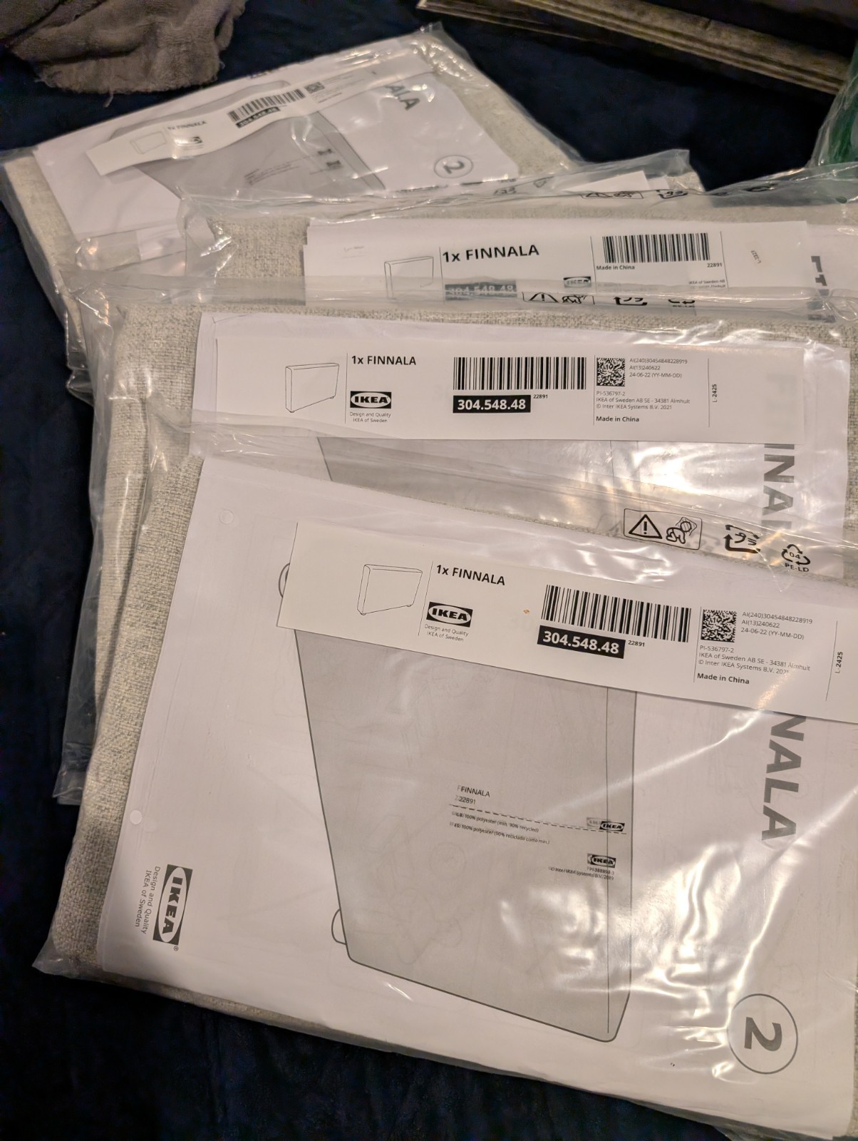 Ikea FINNALA Cover for armrest, Gunnared beige 304.548.48