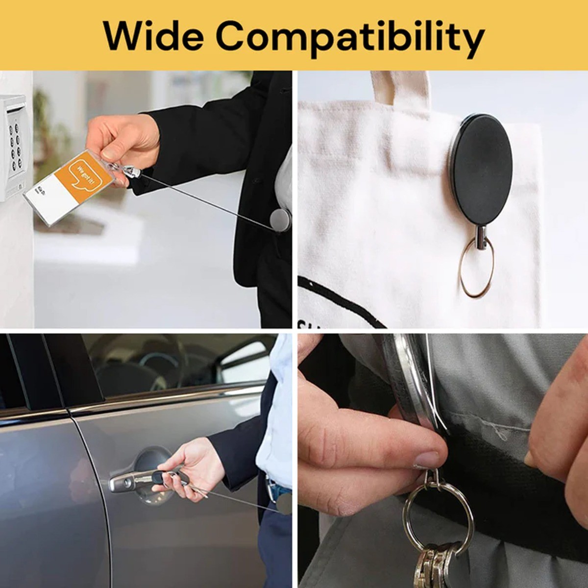 Retractable Recoil Key Ring