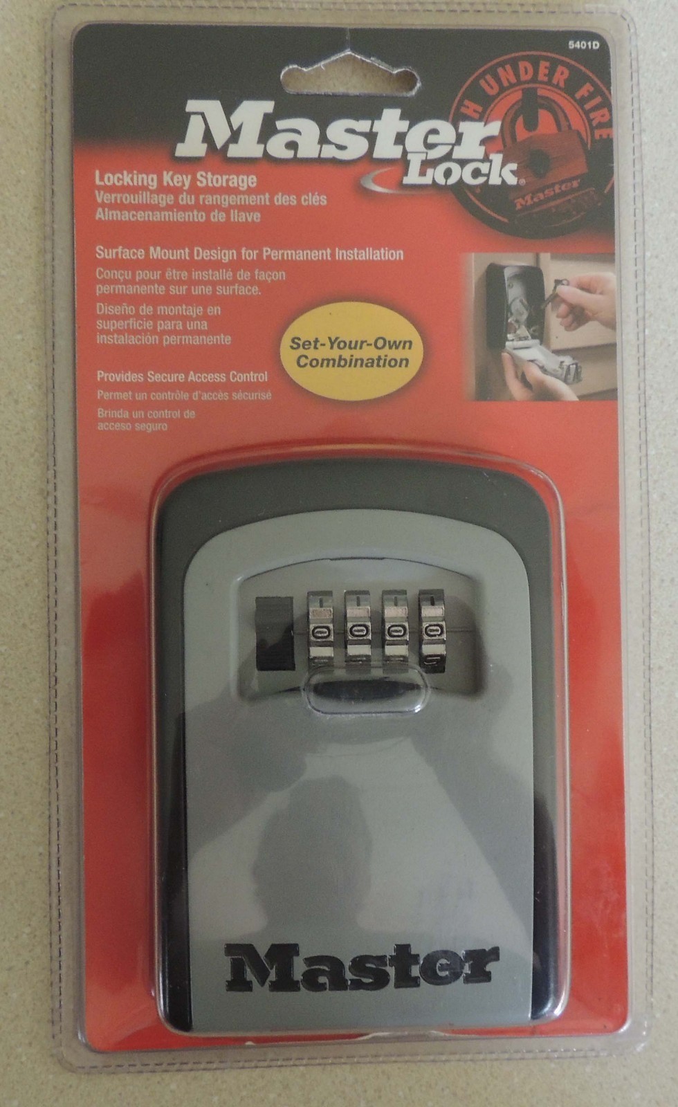 MASTER LOCK Locking Key Storage 5401D Combination lock.  NEW, sealed