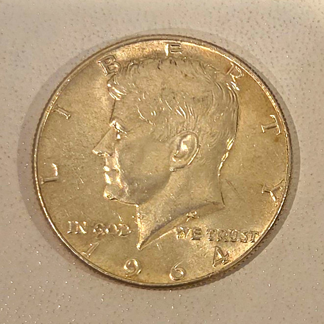 1964 Kennedy Half Dollar 50C Philadelphia Business Strike 90% Silver KM#202