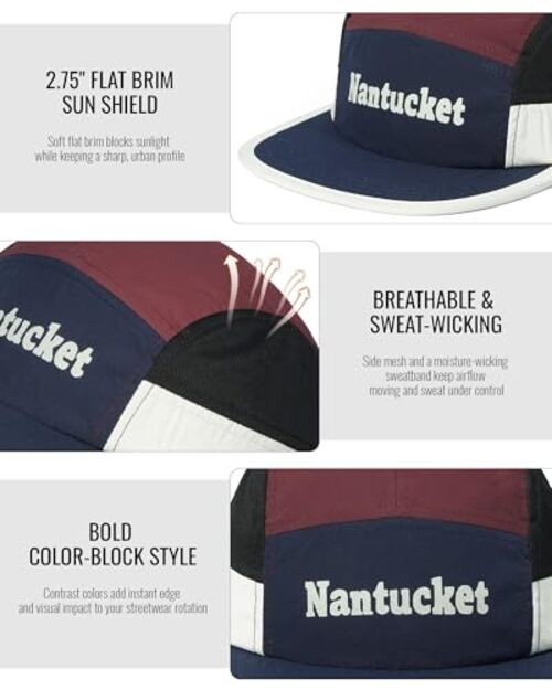 Mesh Baseball Cap for Men, 5 Panel Quick Dry Flat One Size Bs265p01-khakibrown