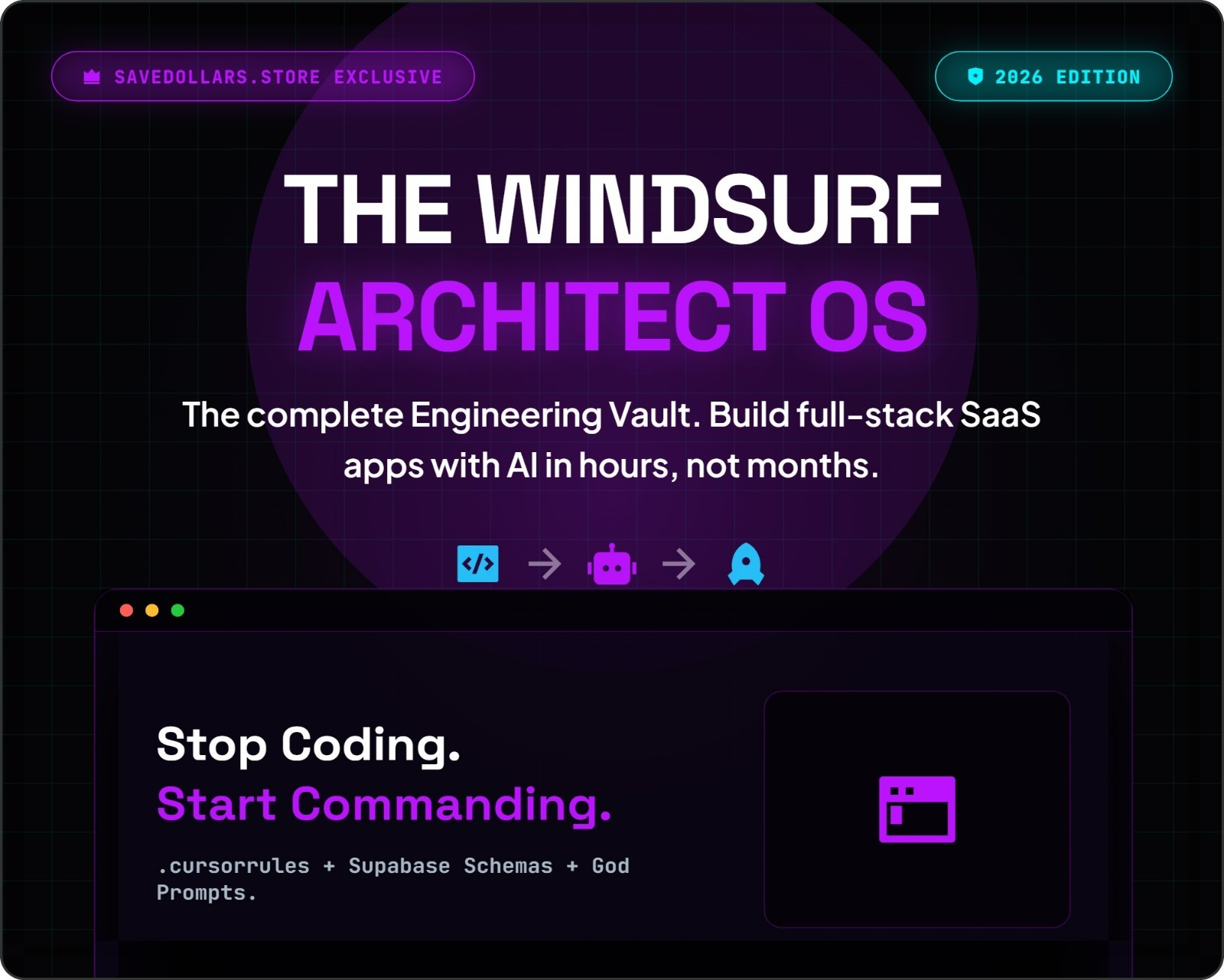 Windsurf Architect Elite Vault | AI Coding System, Micro-SaaS Blueprints (.wi...