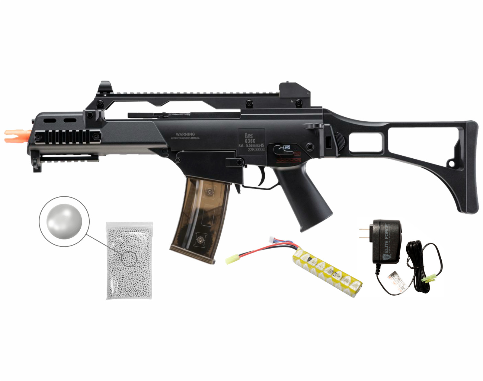 Umarex HK G36C Eyetrace AEG 6mm Airsoft Rifle with BBs and Battery and Charger