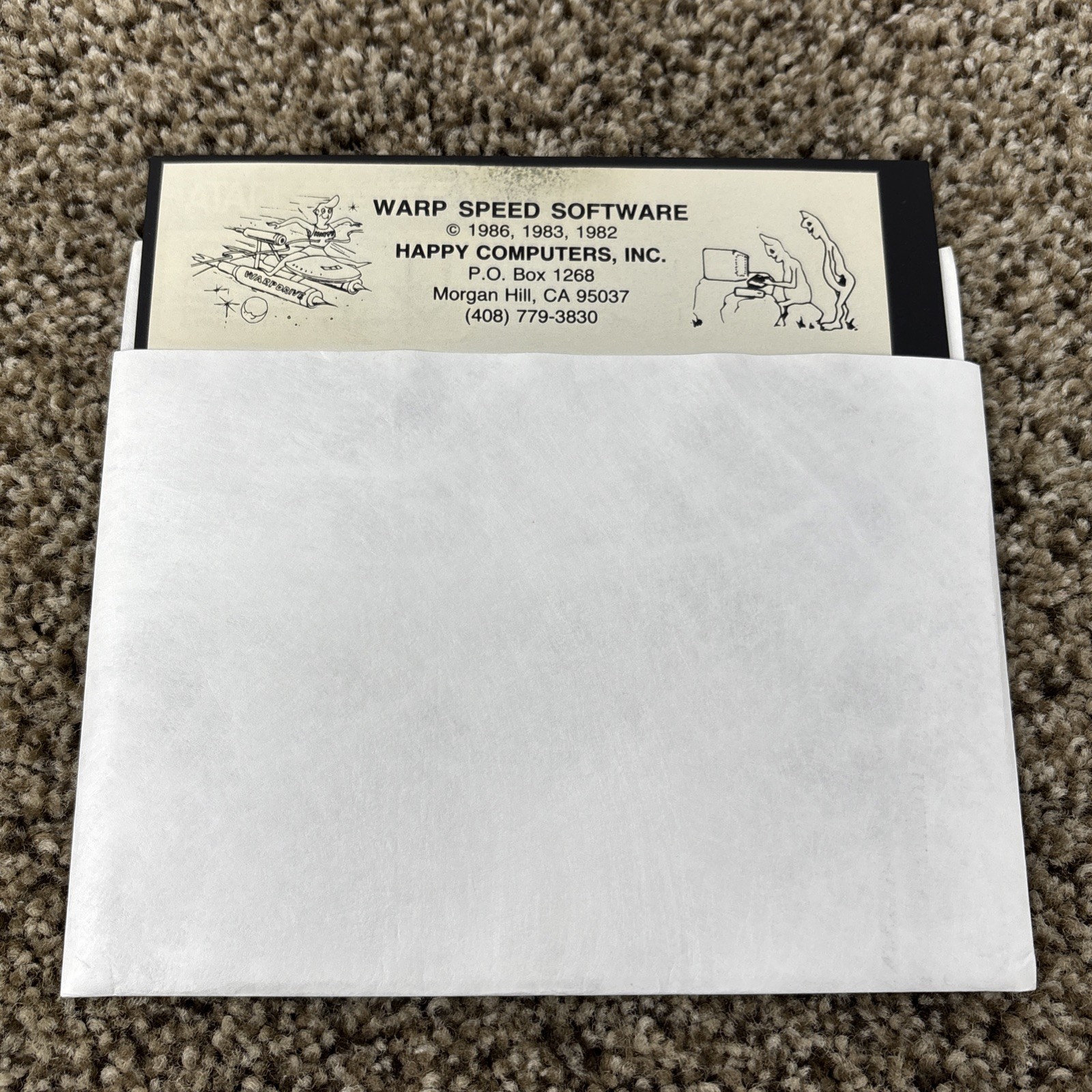 WARP SPEED SOFTWARE - Atari 400/800 Happy Computer Software 5.25" Disk - TESTED!