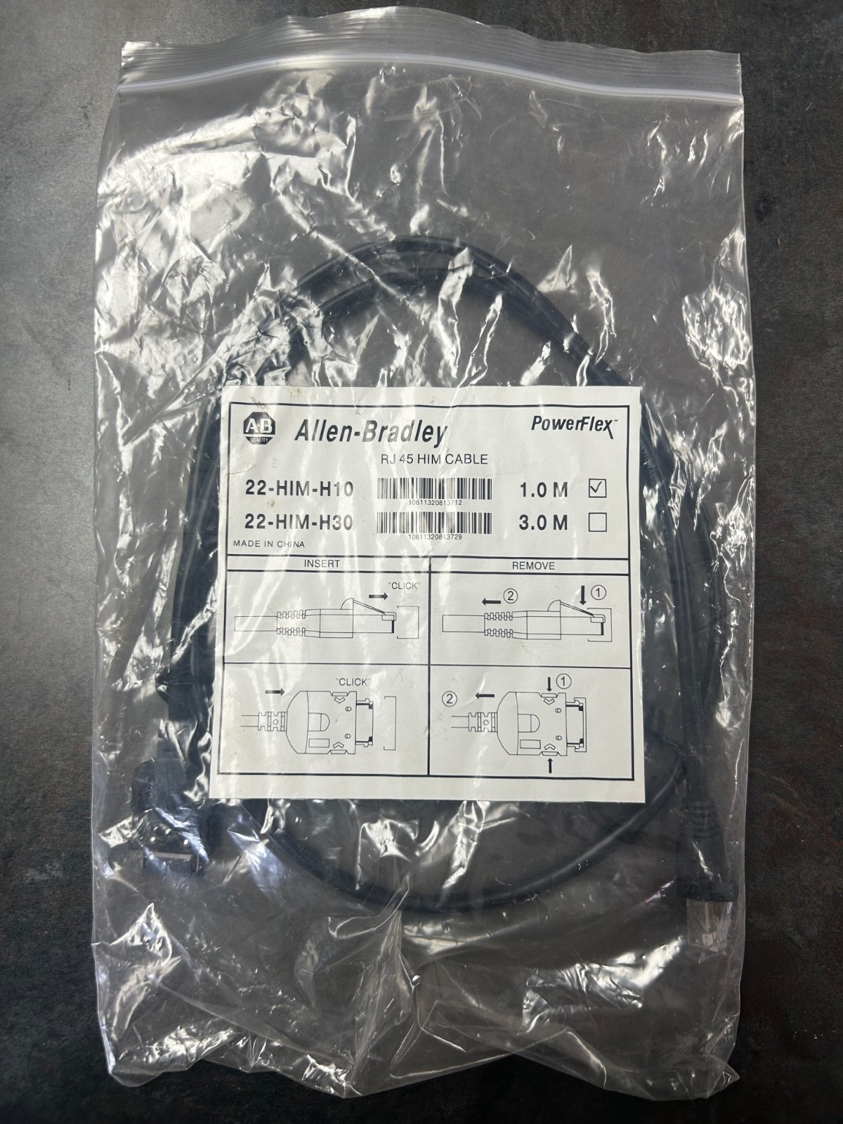 NEW ALLEN BRADLEY 22-HIM-H10 HIM CABLE NEW IN BAG 1.0M LENGTH