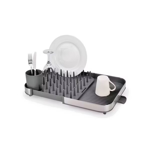 Joseph Joseph 5.79" Duo Steel Expanding Dish Rack: Stainless Steel Drying