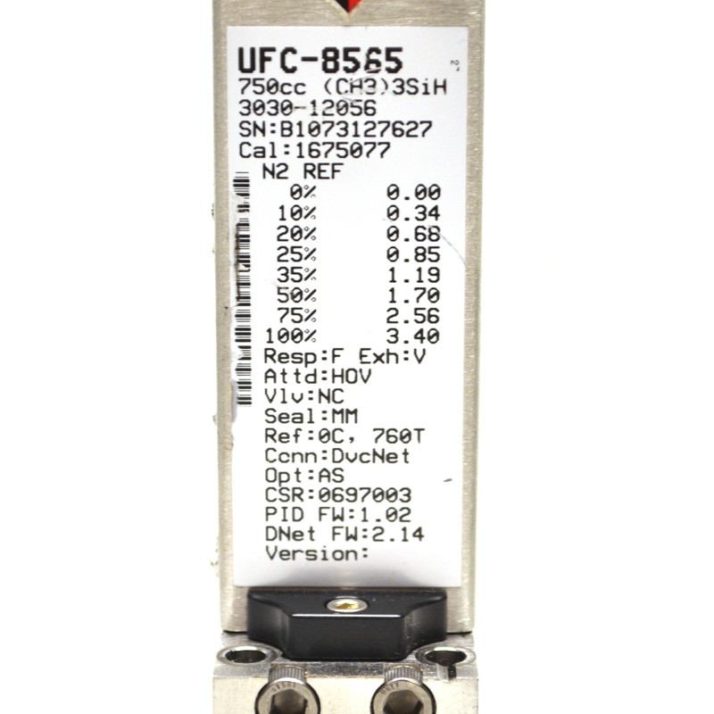 Celerity Unit UFC-8565 Mass Flow Controller MFC D-Net ((CH3)3SiH/750cc) C-Seals
