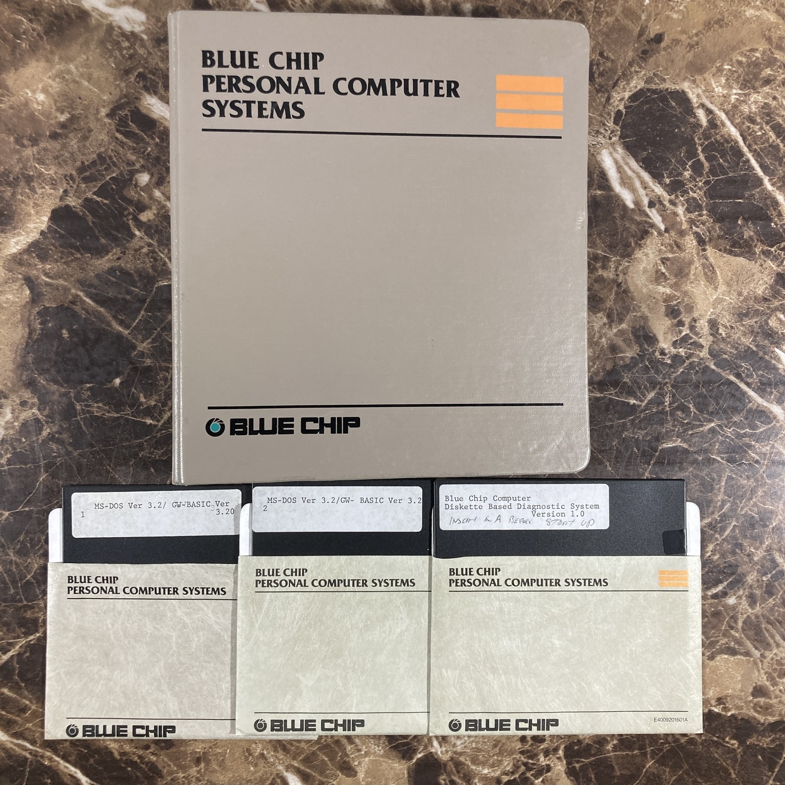 Blue Chip Personal Computer Systems GW-BASIC 3.20 Manual MS-DOS 3.2 Disks 5.25"